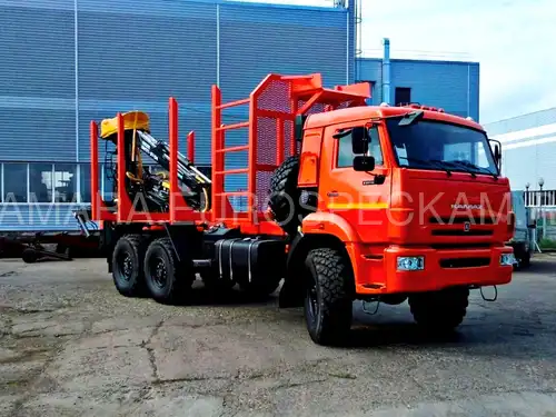 КАМАЗ 43118 сортиментовоз с Велмаш ОМТЛ-97
