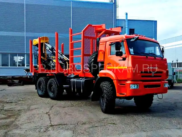 КАМАЗ 43118 сортиментовоз с Велмаш ОМТЛ-97
