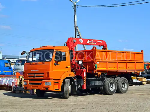 КАМАЗ 65115 самосвал с КМУ UNIC URV 503