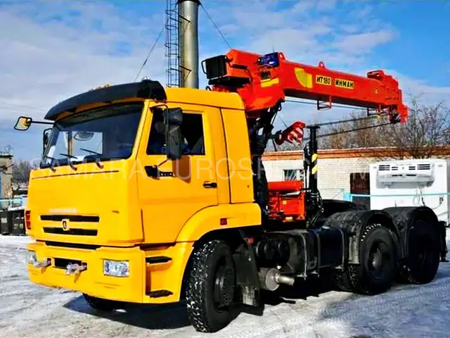 КАМАЗ 65116 седельный тягач с КМУ Palfinger Инман ИТ-180